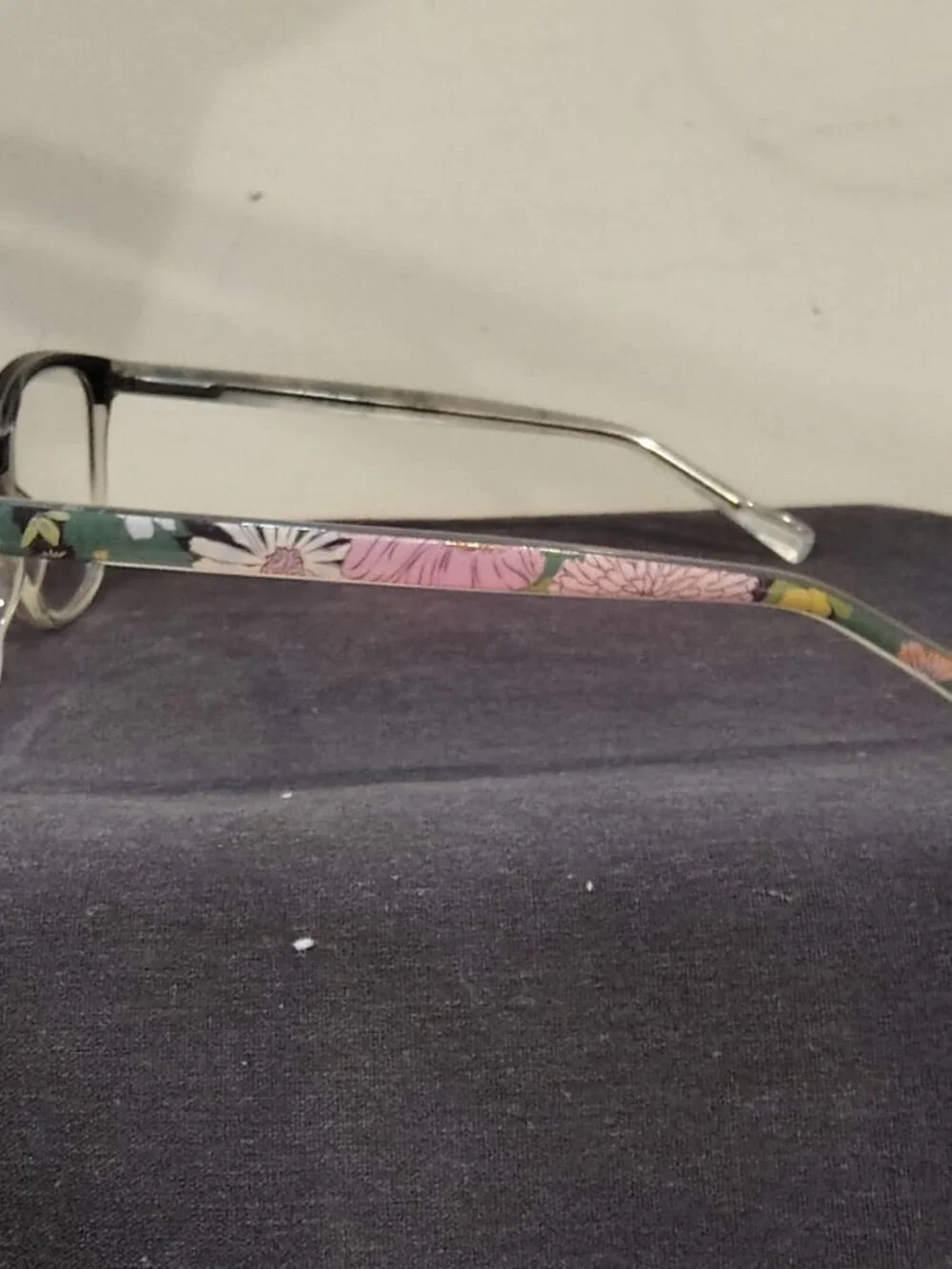 Vera Bradley Ellisa Eyeglasses Bloom Boom BBO Black Clear Ombre Frames +0.00